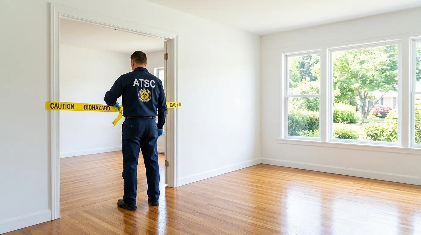 Certified biohazard cleanup crew performing Decomposition Cleanup in Gonzales